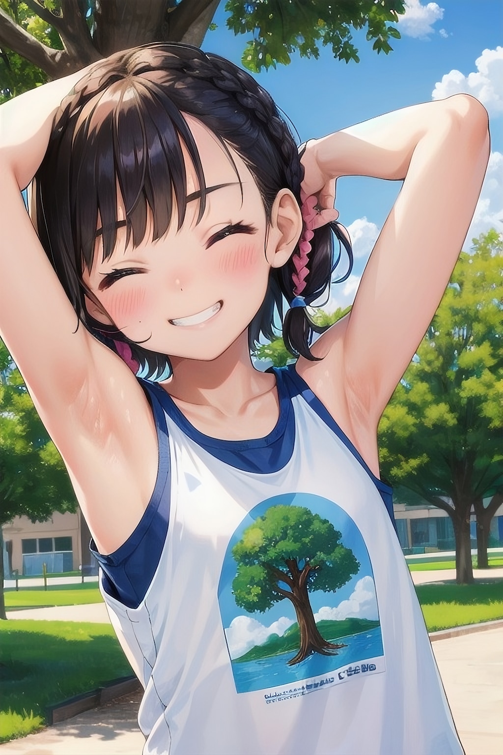 腋見せのポーズ 043