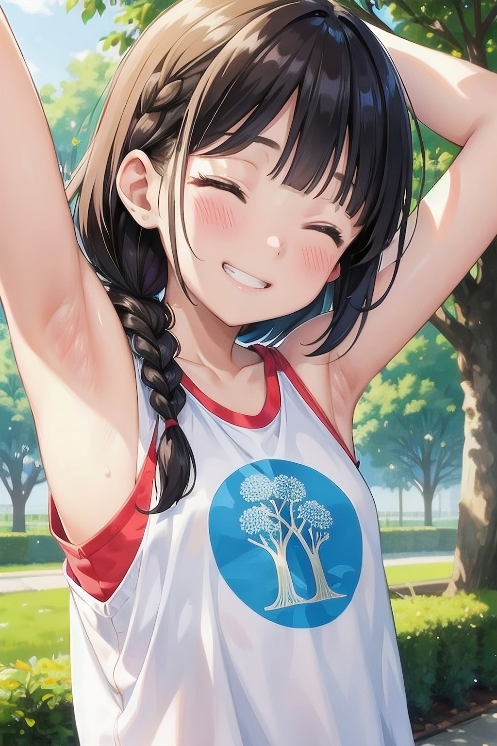 腋見せのポーズ 043