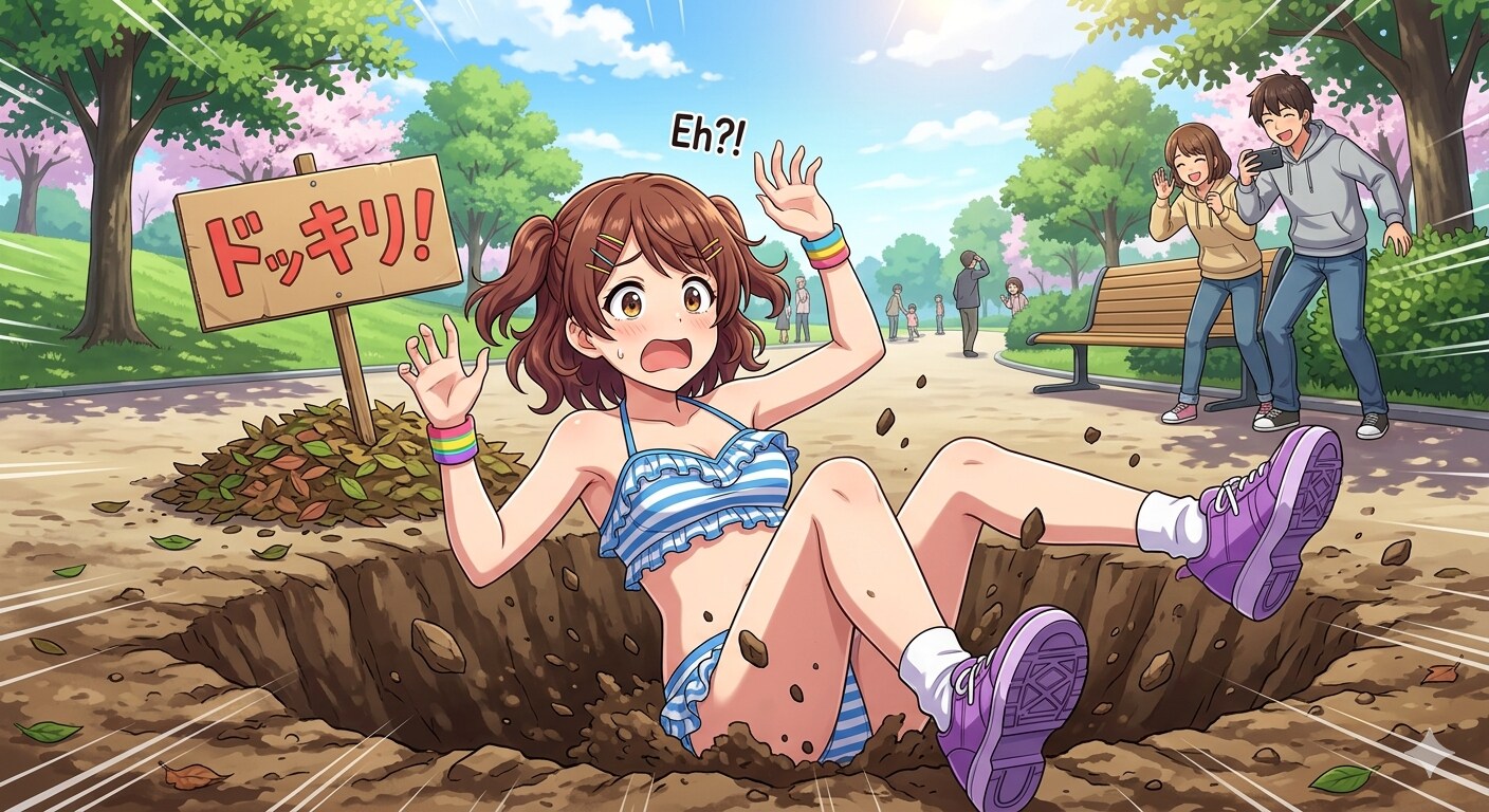 落とし穴ドッキリ