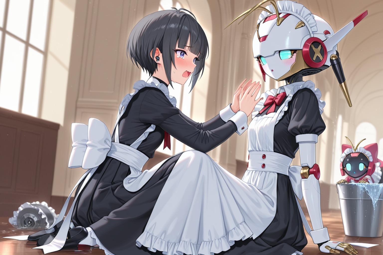 新型メイドロボ テスト中 | の人気AIイラスト・グラビア