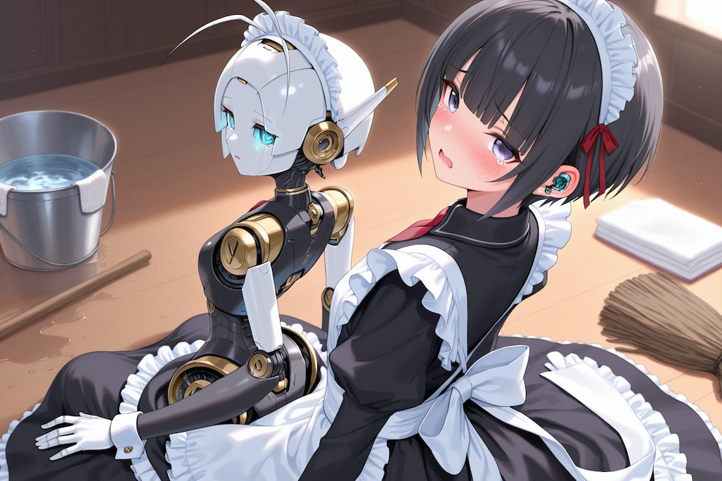 新型メイドロボ テスト中