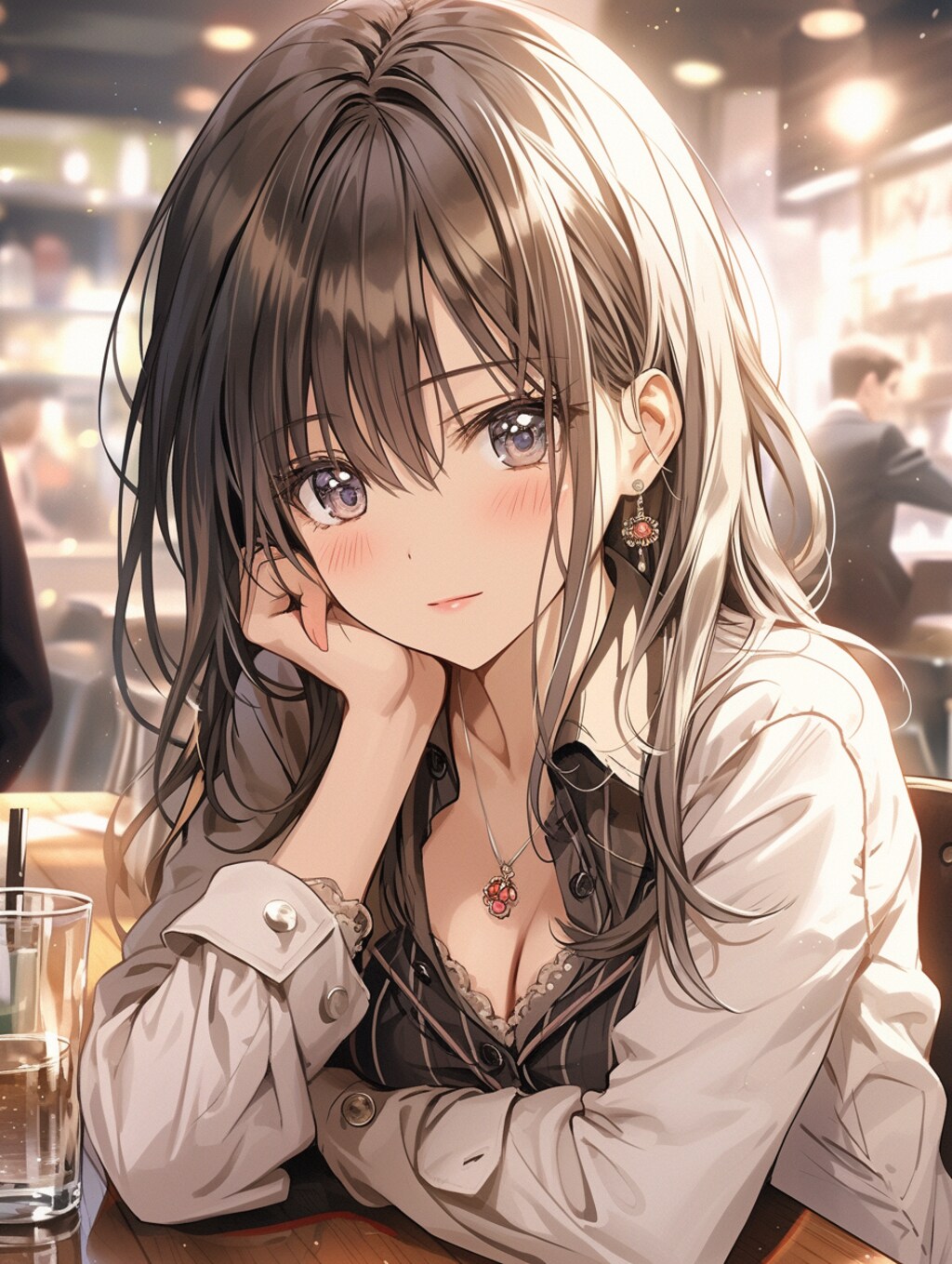 カフェにて at  the cafe