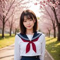桜の下で2 4枚目