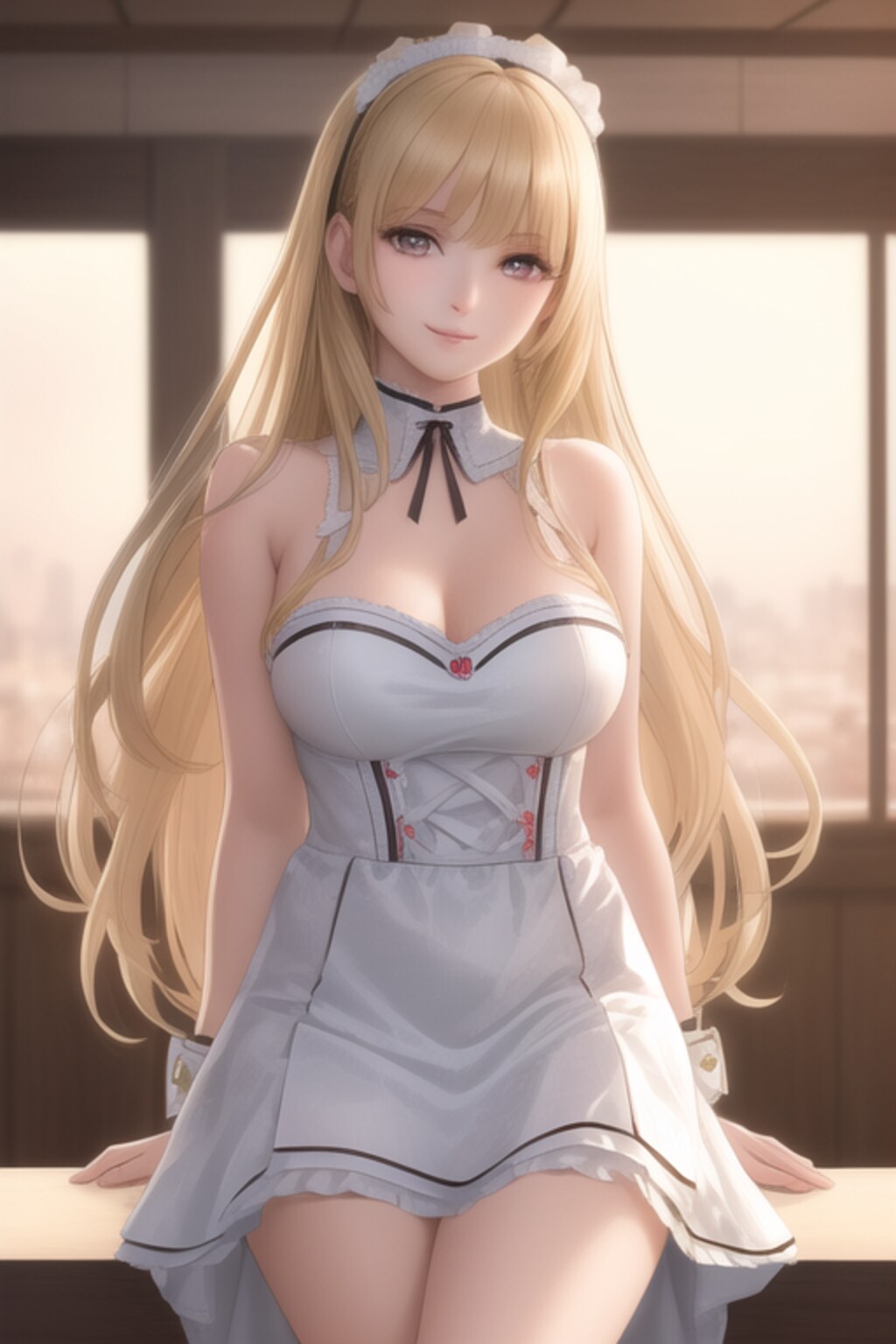 給仕する金色の髪の少女