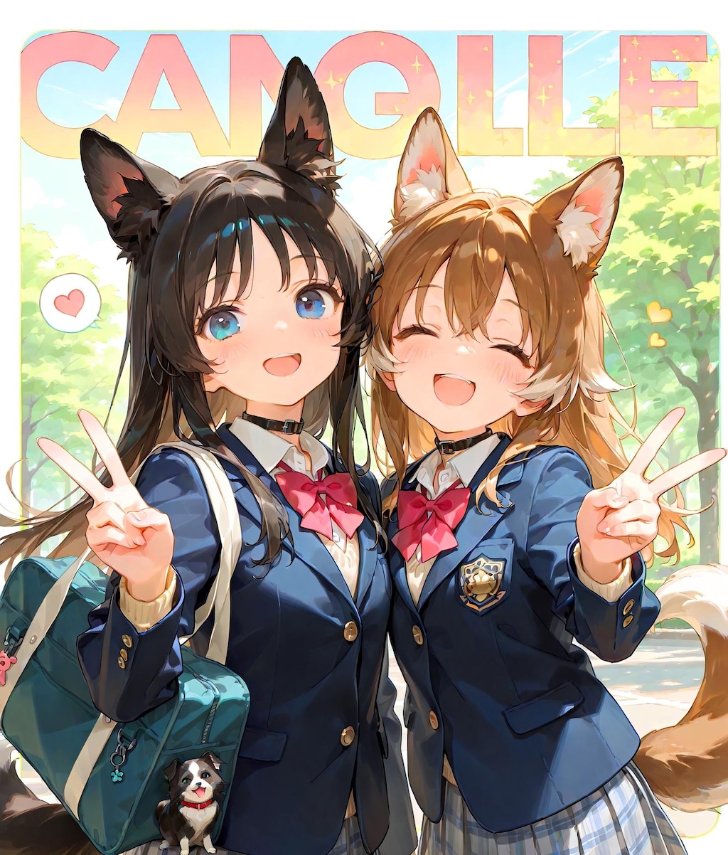 マガジン風ブレザー少女