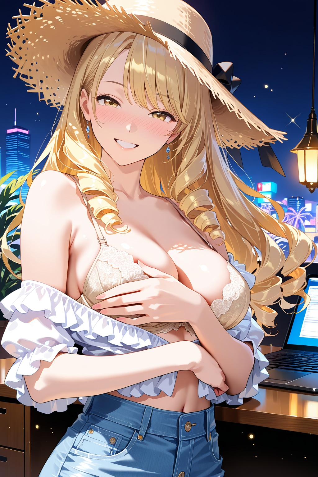 ぱふっと♡　胸元がセクシーなお姉さん♡
