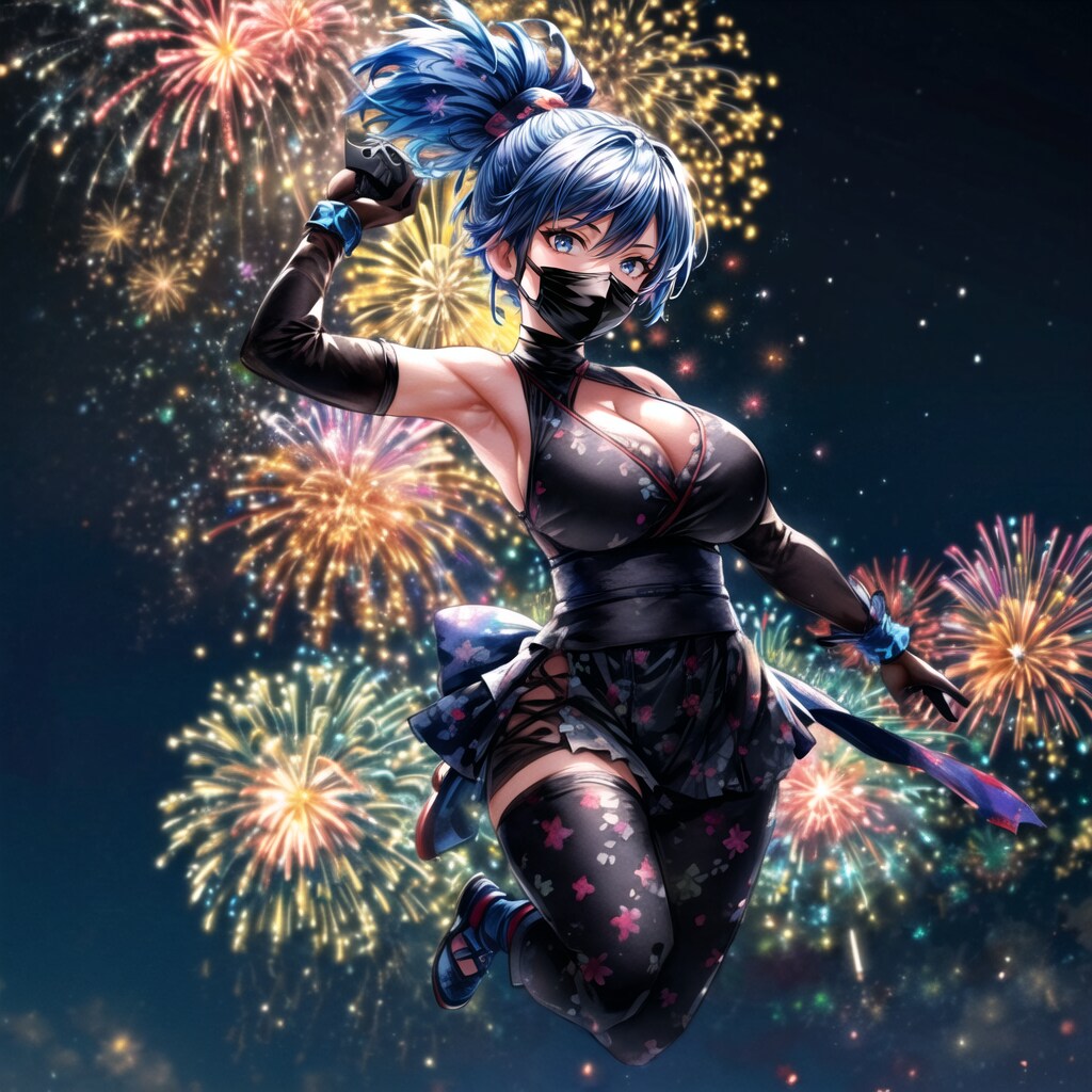 花火大会のくのいちさん