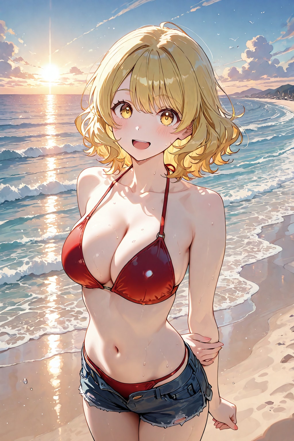 いつもの水着に！