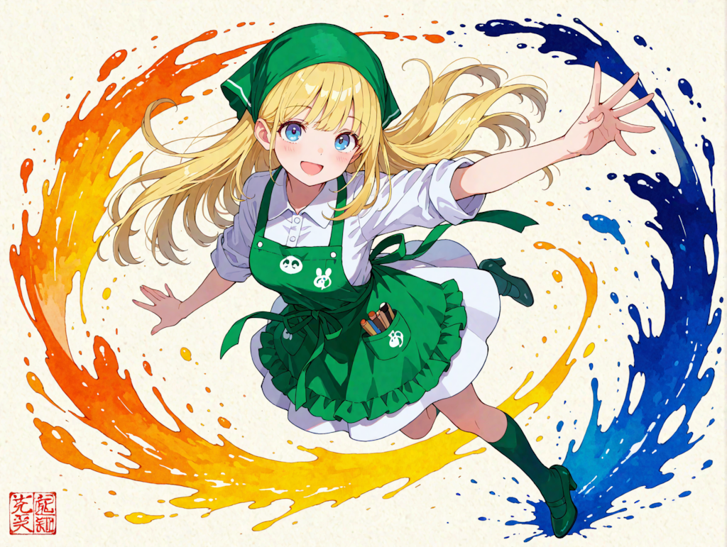 バイト先で働くひまりちゃん（試し生成したやつ）