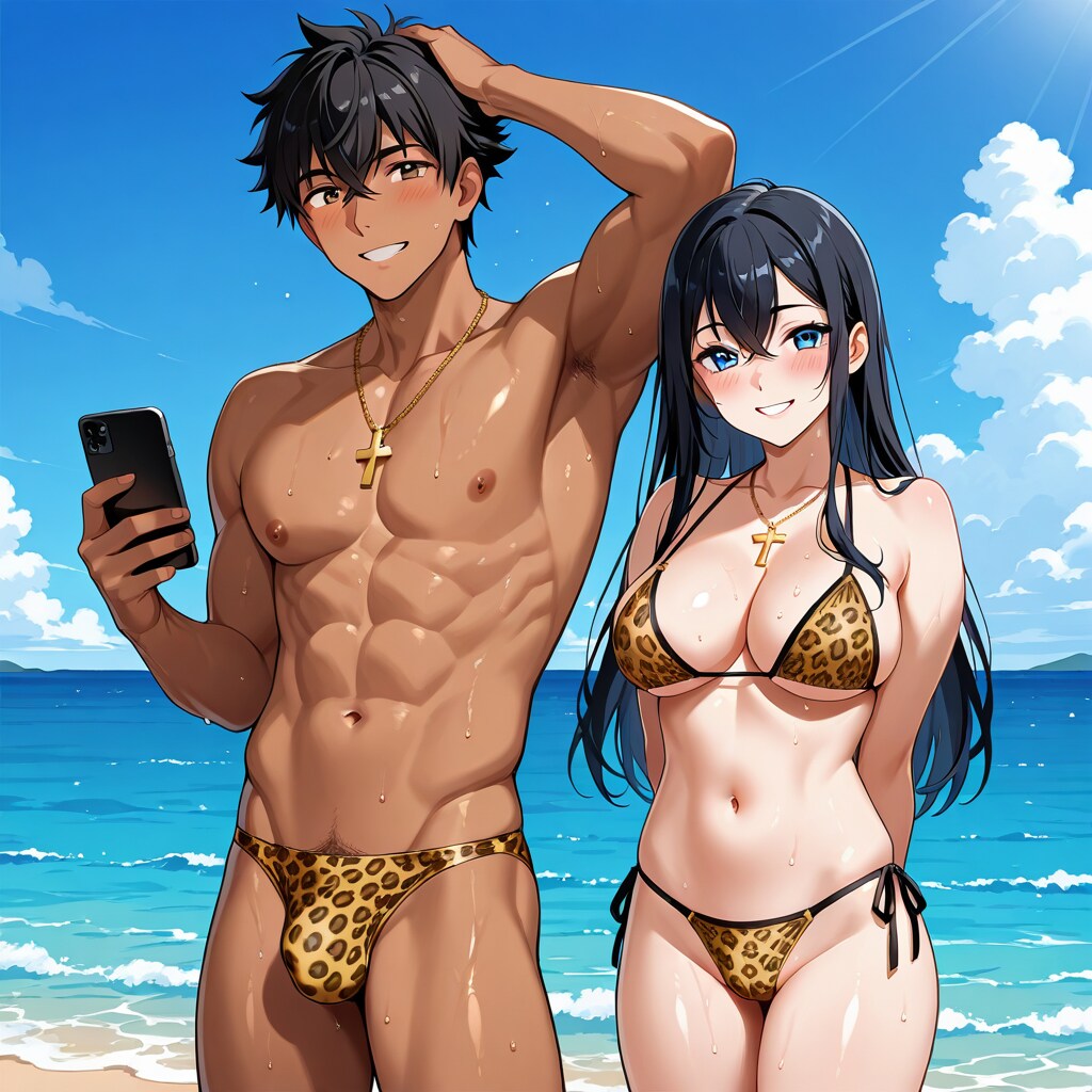 ヒョウ柄カップル58