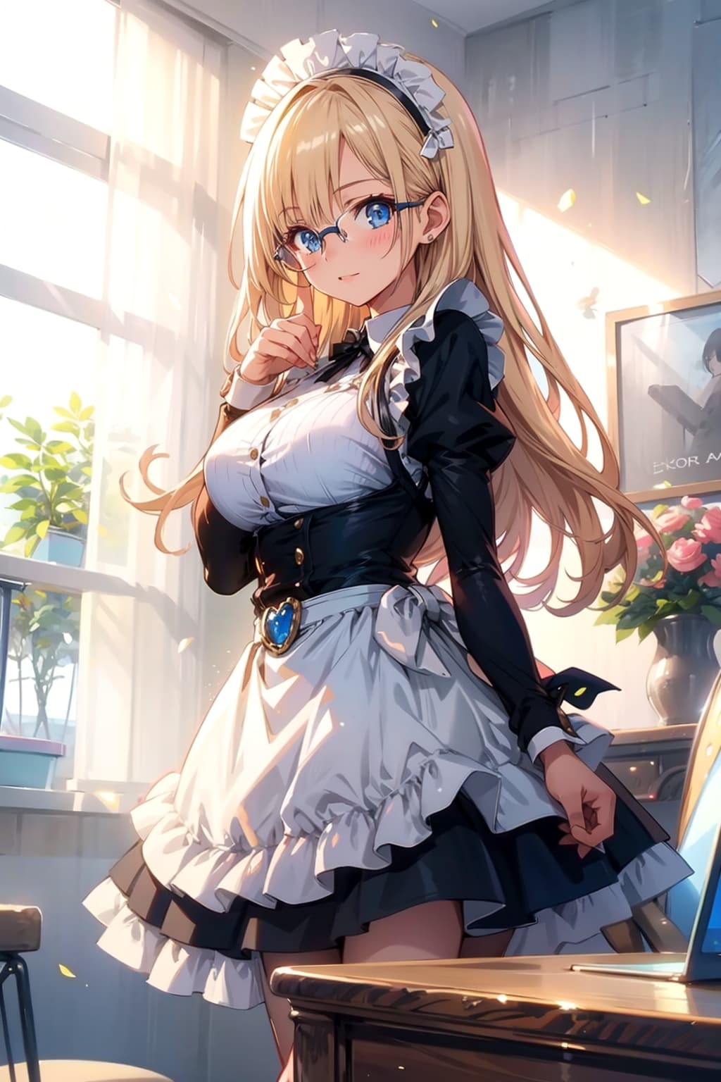 メガネ美少女メイド | の人気AIイラスト・グラビア