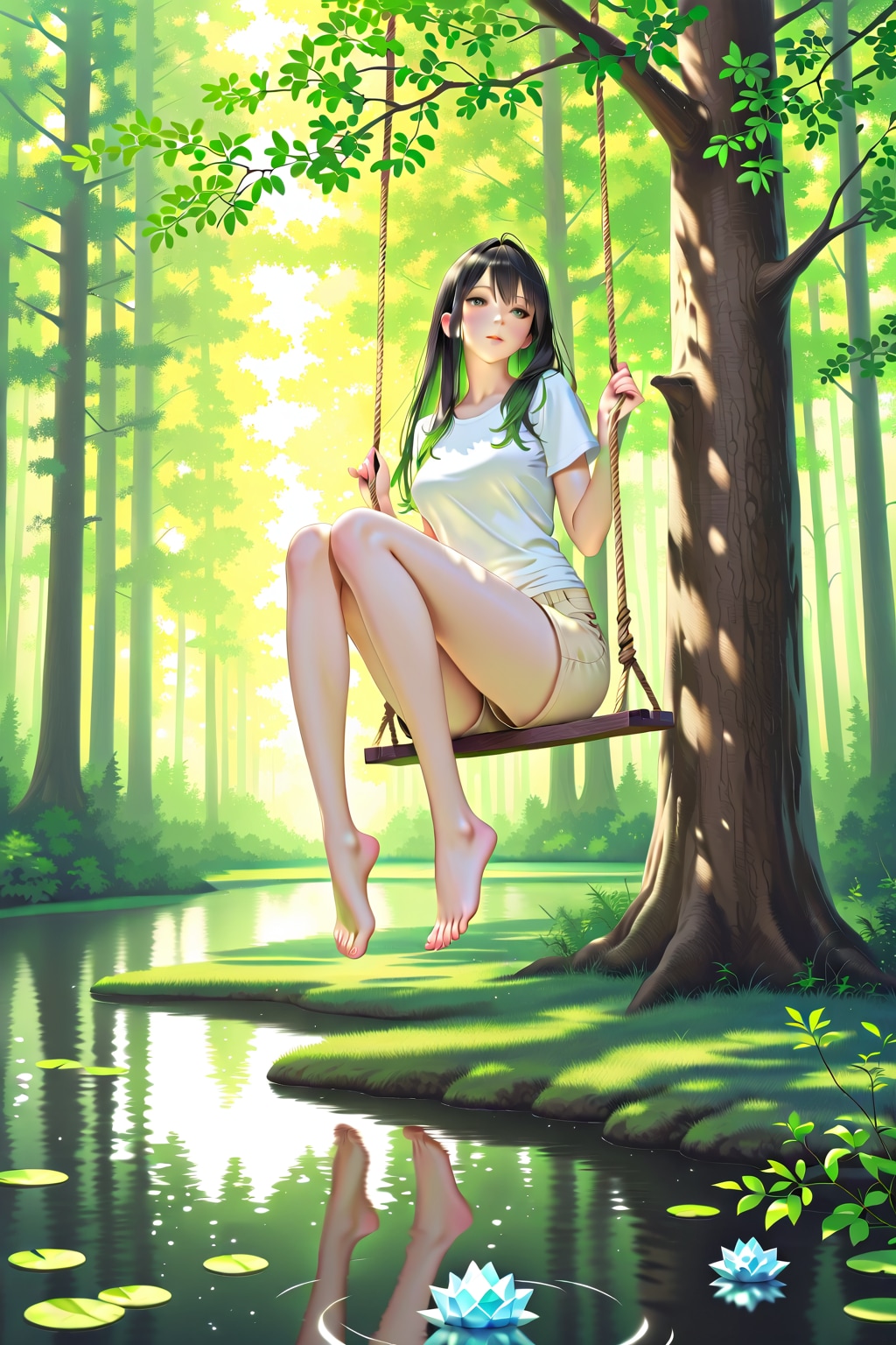どうやって…降りようかなぁ…