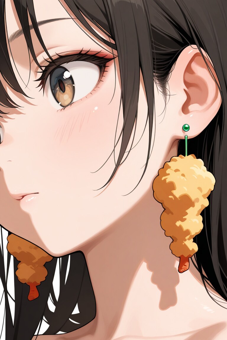 天ぷらイヤリング🍤 | の人気AIイラスト・グラビア