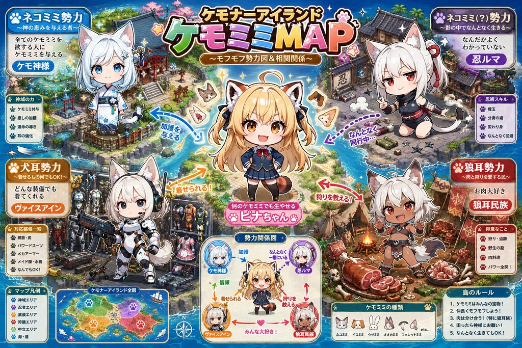 ケモナーアイランド・ケモミミＭＡＰ