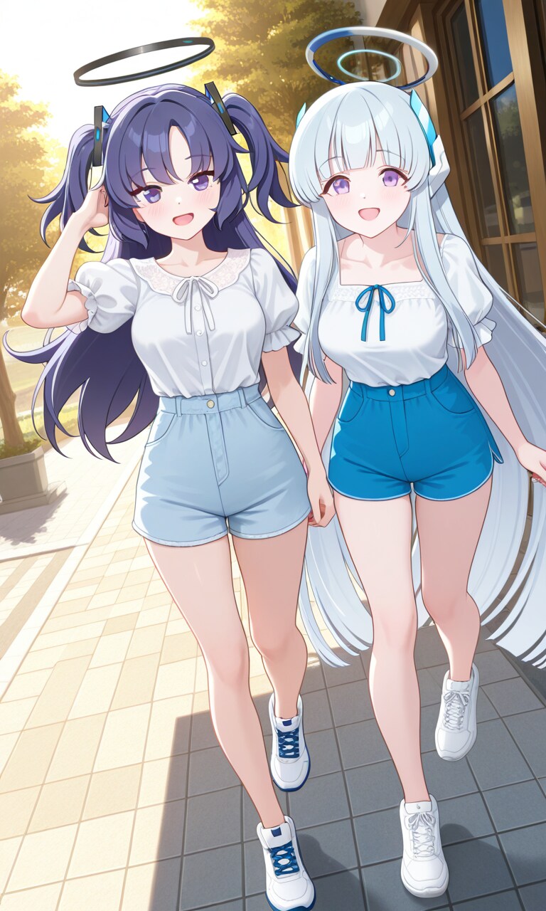 ユウカとノア　夏私服　ショートパンツ3