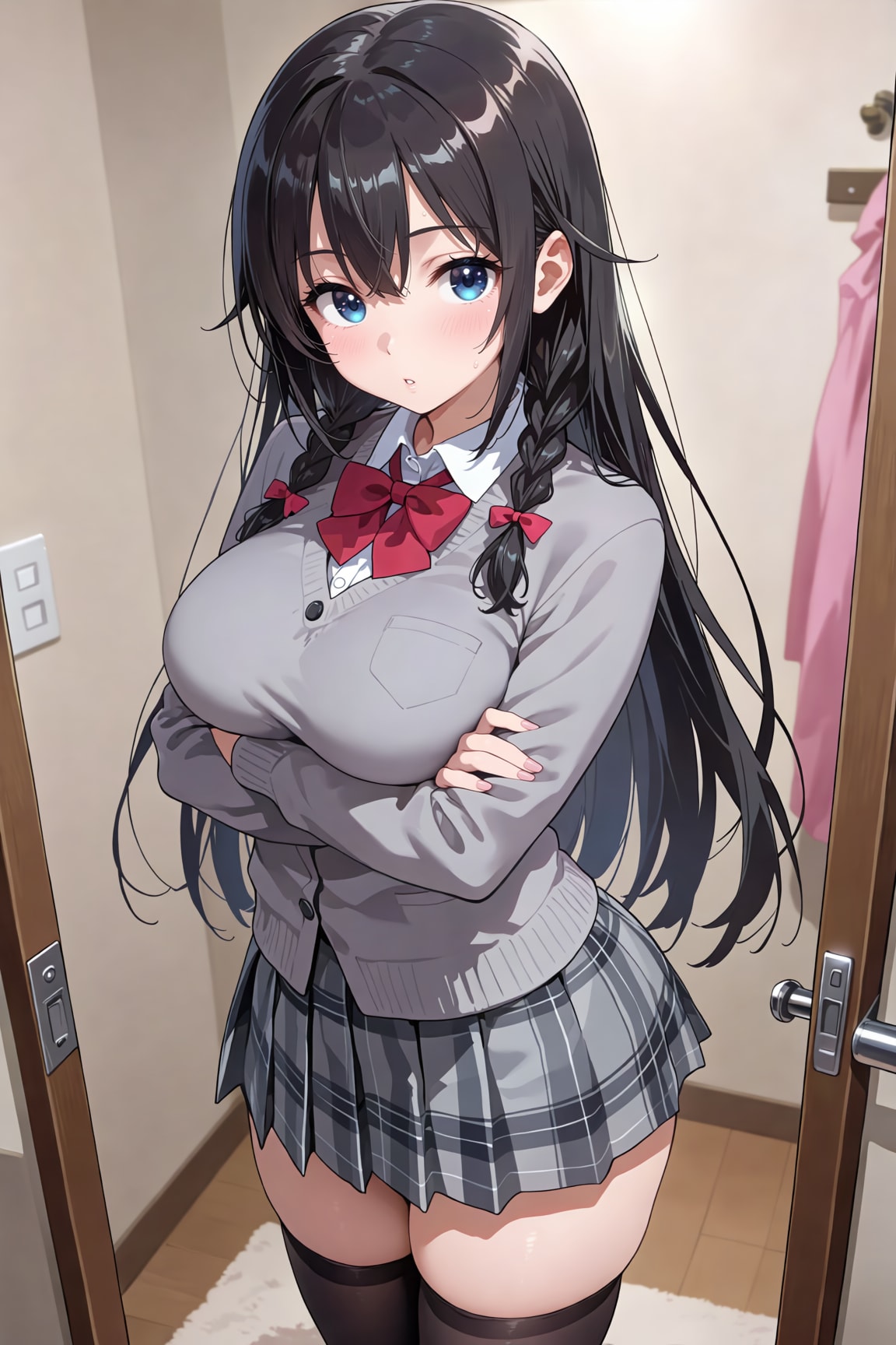 照れ屋の三つ編み