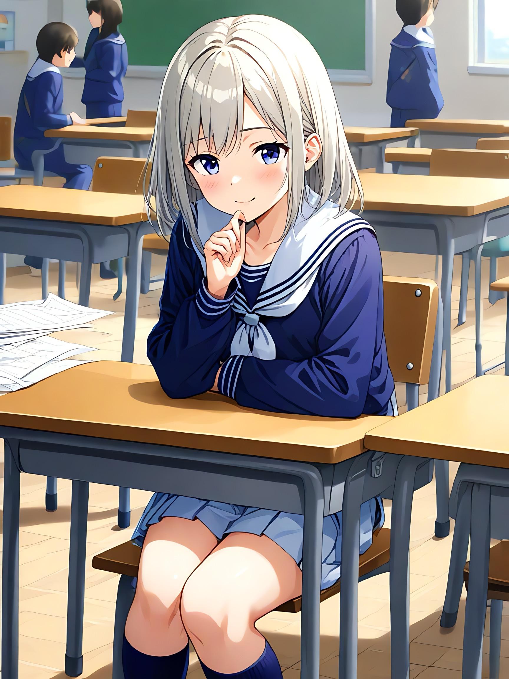 午後の教室！ | の人気AIイラスト・グラビア