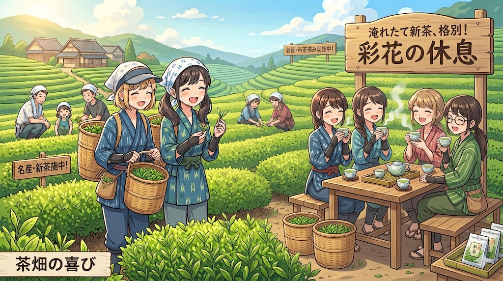 採れたての新茶を味わう