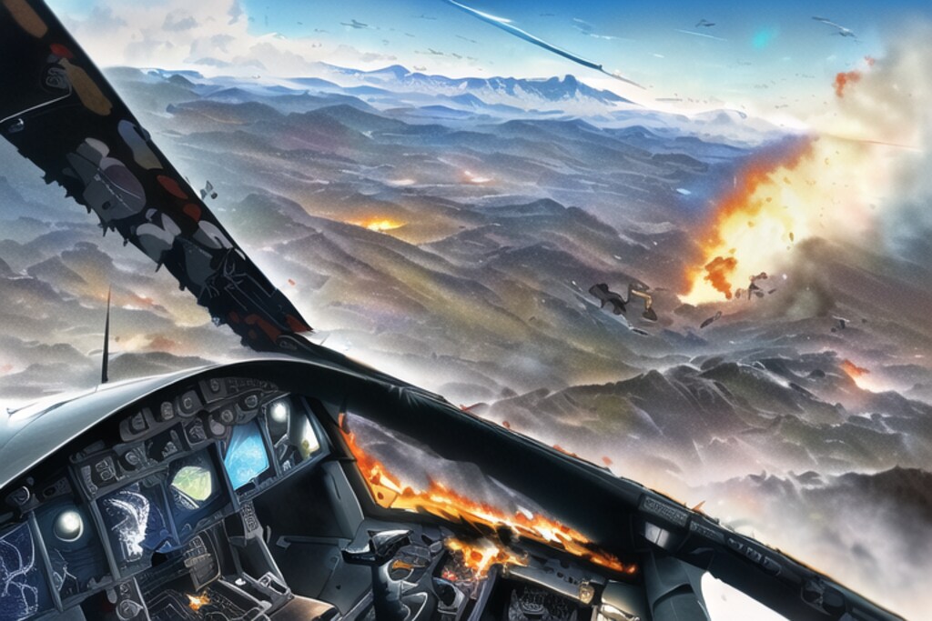 戦闘機コクピットからの風景 (戦闘)