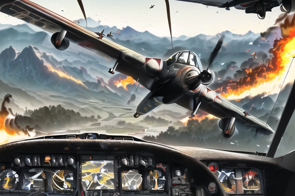戦闘機コクピットからの風景 (戦闘)
