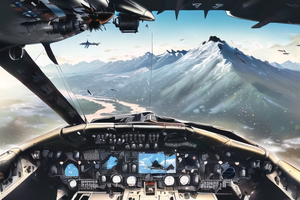 戦闘機コクピットからの風景 (戦闘)