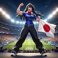 残念美人とサッカースタジアム。と４コマ漫画？ 3枚目