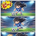 残念美人とサッカースタジアム。と４コマ漫画？ 2枚目