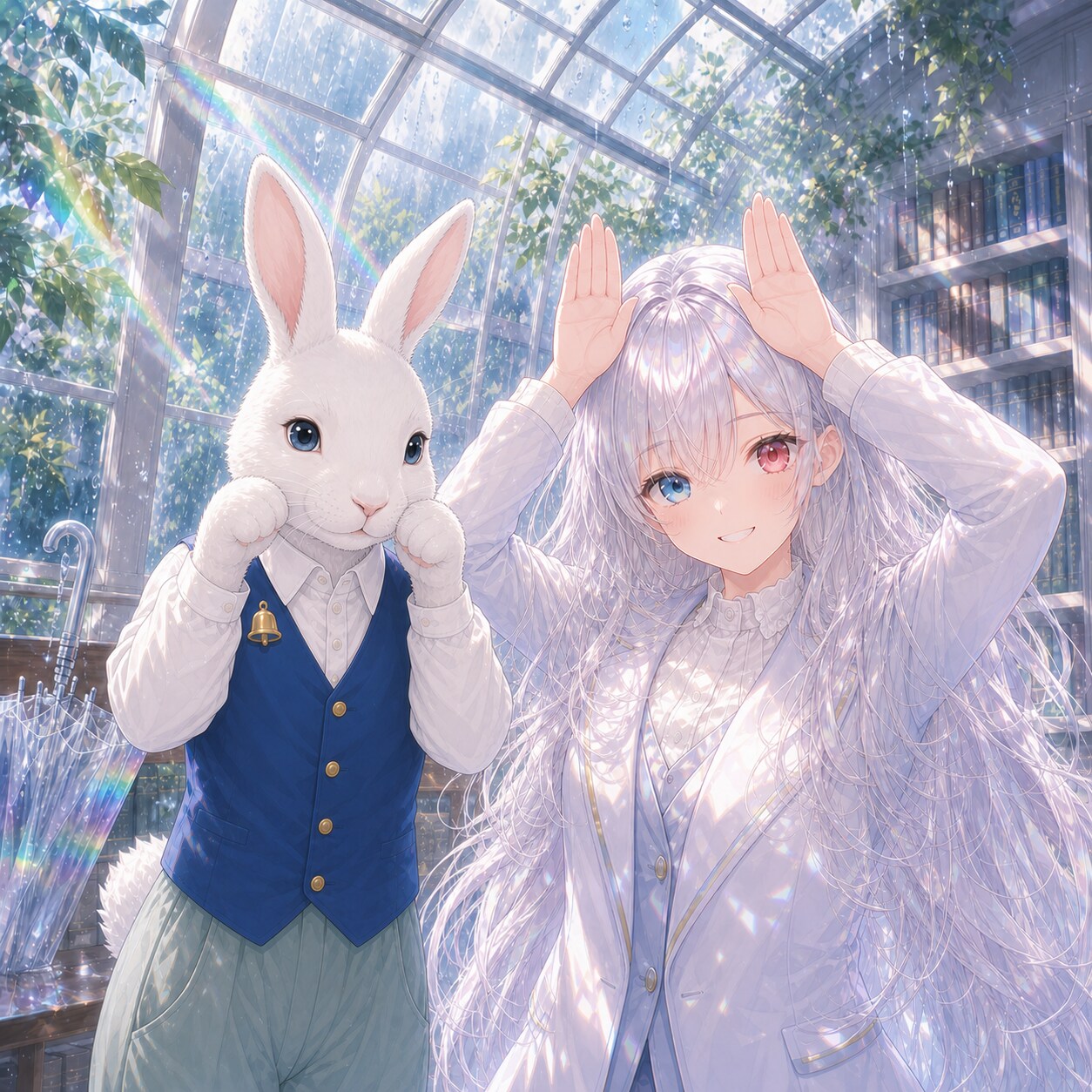 おはよウサギ（１２）ミミと虹宮あかり GPTimages2.0 | の人気AIイラスト・グラビア