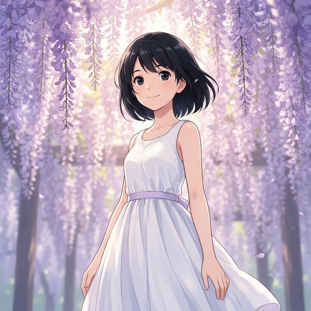 藤棚の少女 | の人気AIイラスト・グラビア