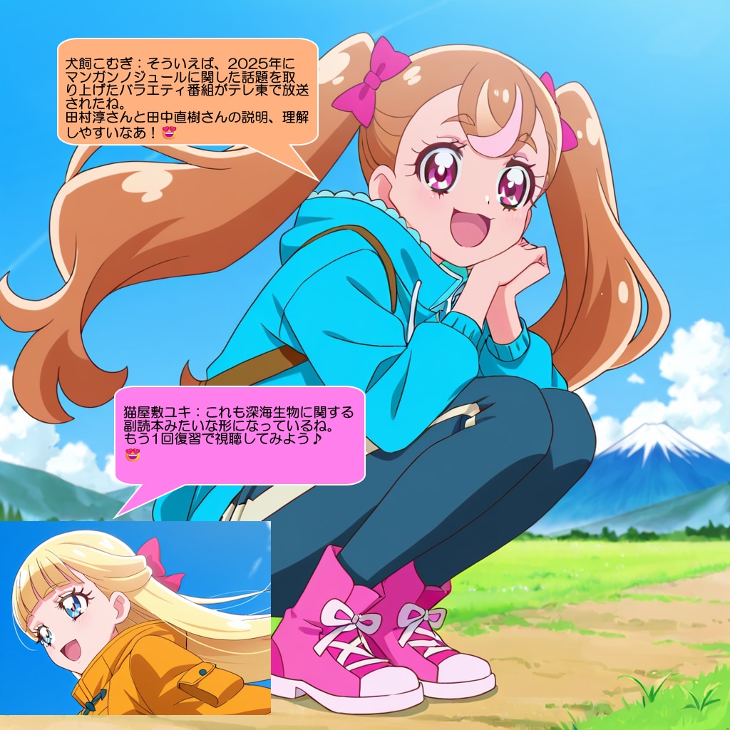 猫屋敷ユキと犬飼こむぎ、マンガンノジュールを見て喜ぶ