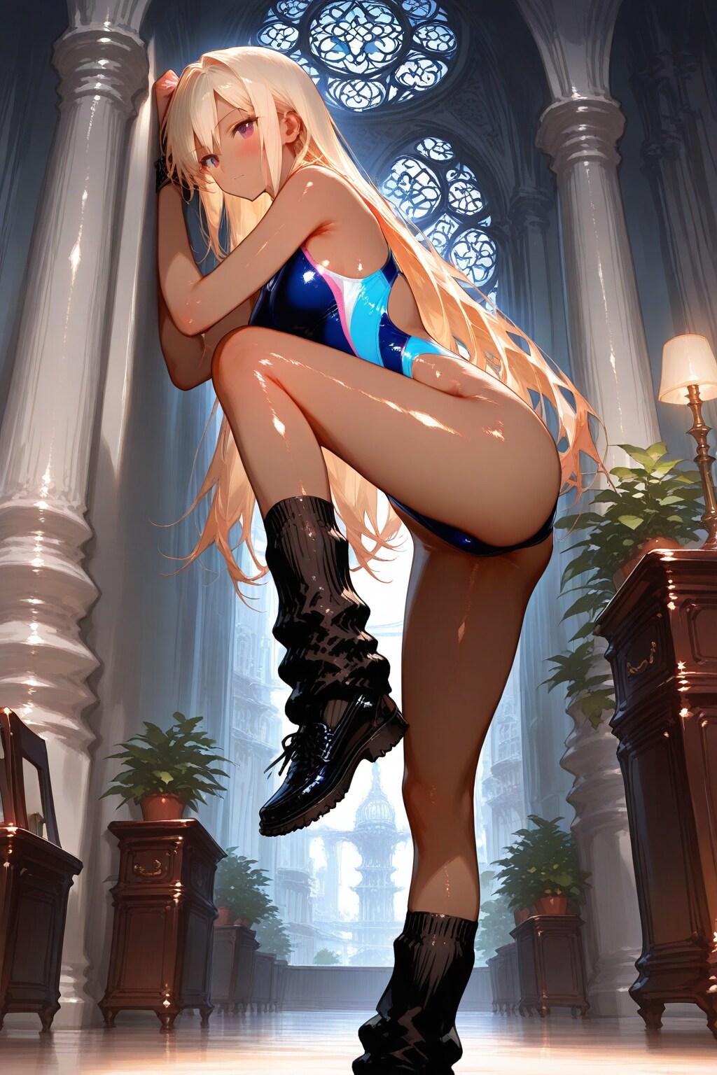 褐色水着ギャル