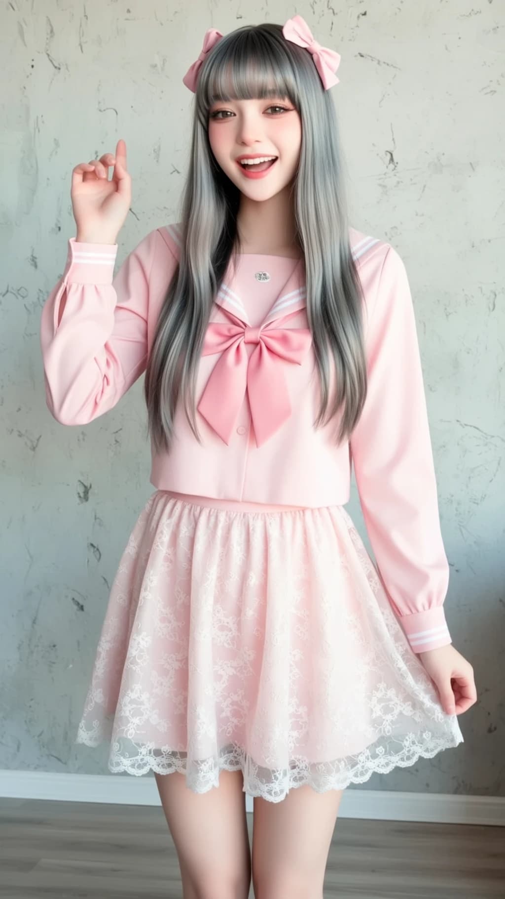 Today, I'm wearing various pink outfits.