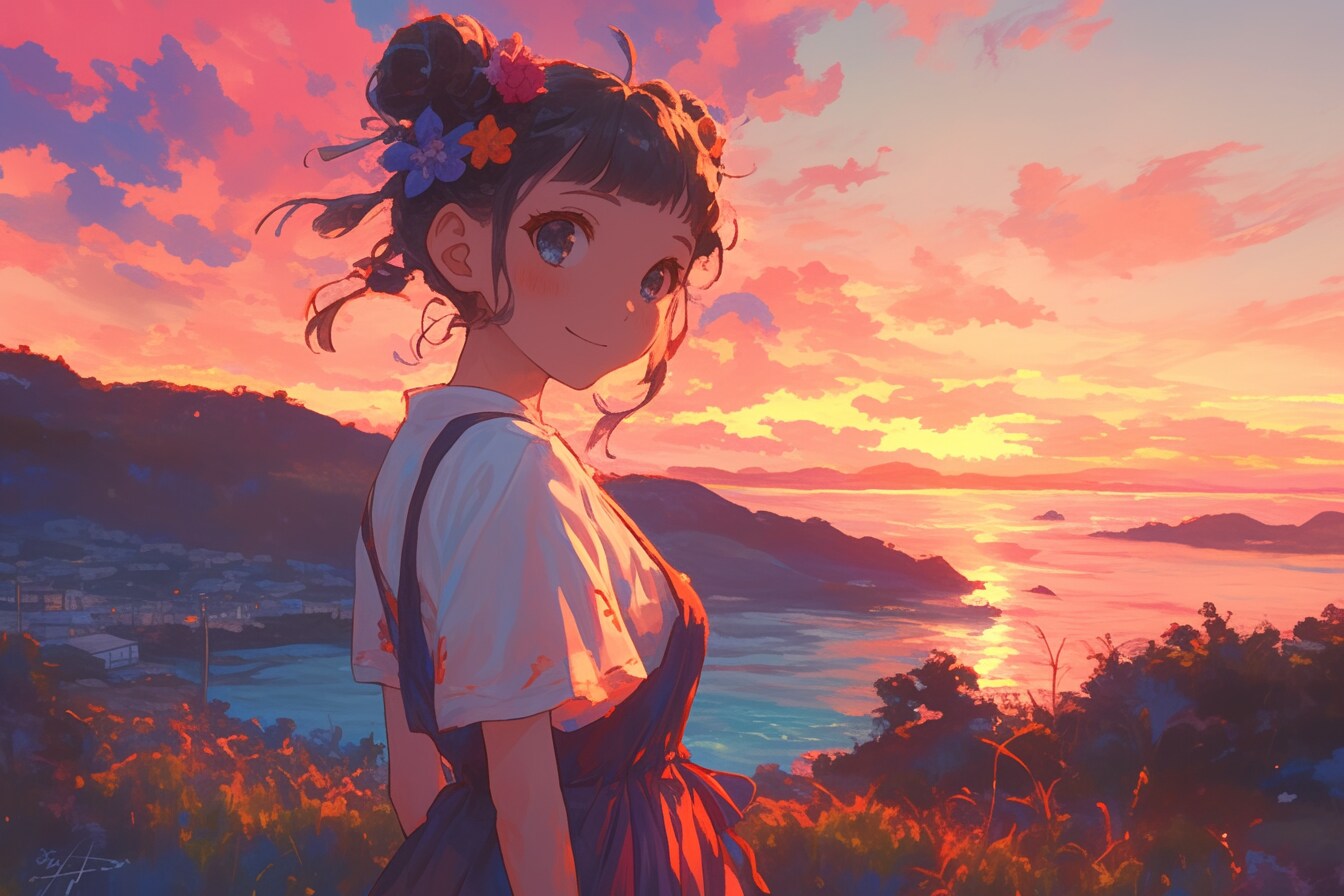 夕暮れのおだんごちゃん🍡✨19 | の人気AIイラスト・グラビア