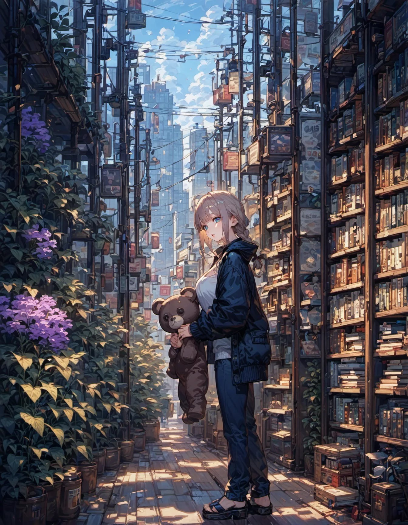 Solitude in the Urban Archive | の人気AIイラスト・グラビア