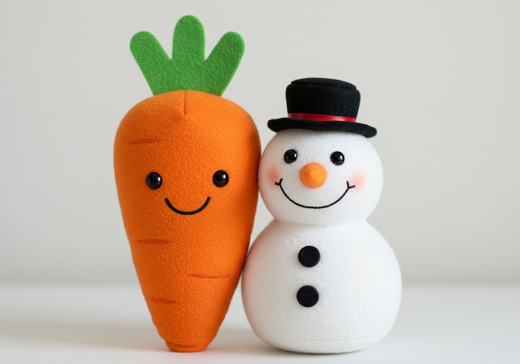 人参さんと雪だるまさん