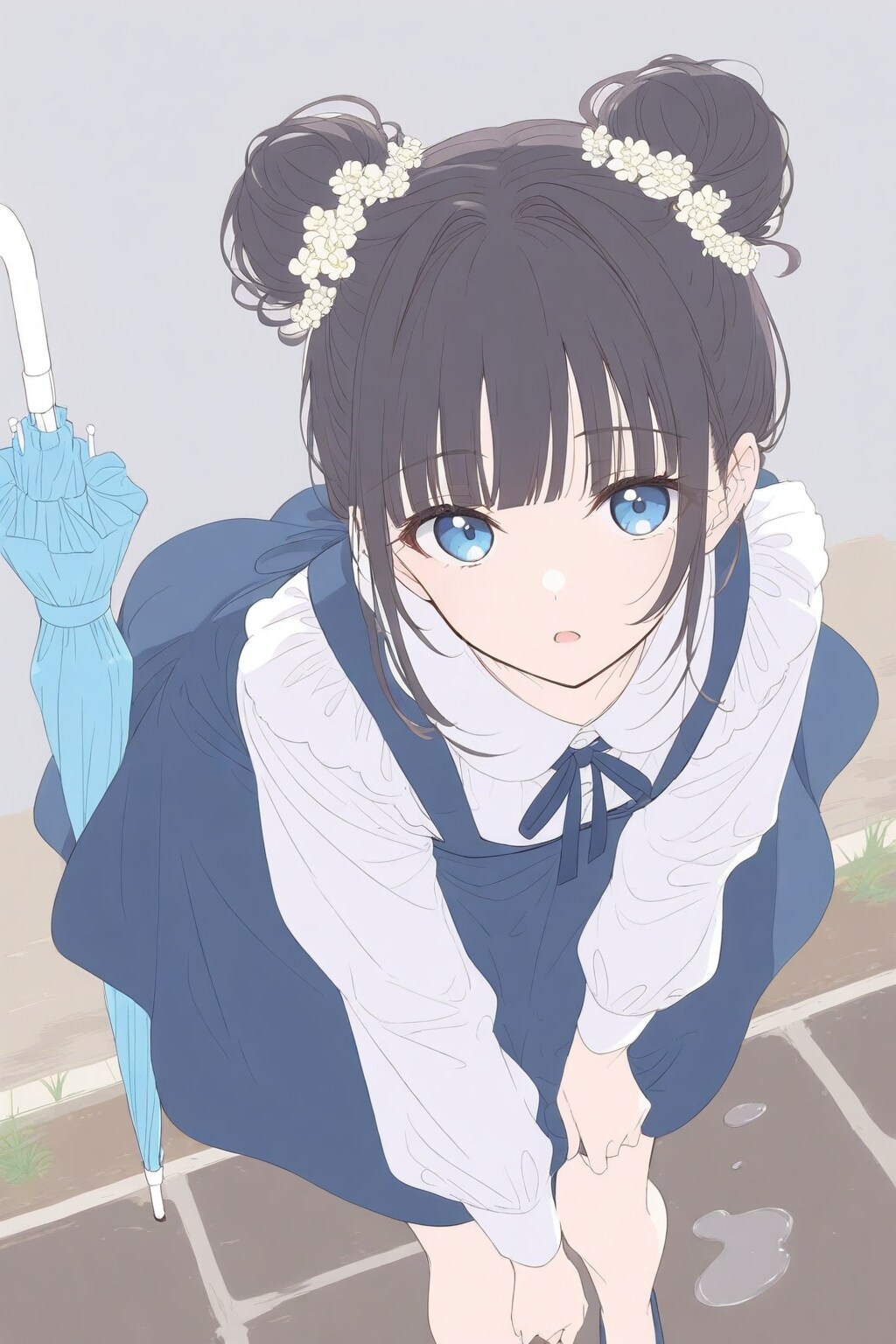 雨上がり🌂のおだんごちゃん🍡✨ | の人気AIイラスト・グラビア