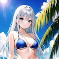白髪娘水着 6枚目