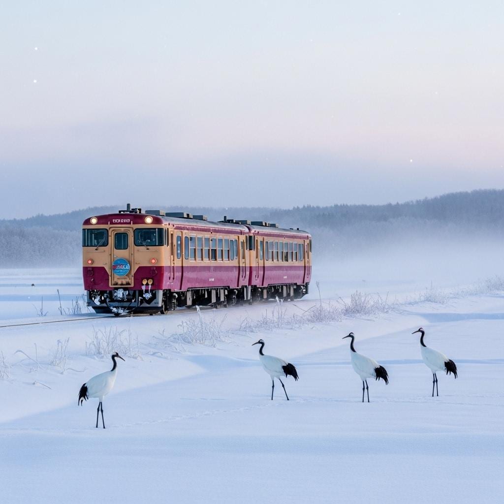 雪原のローカル線