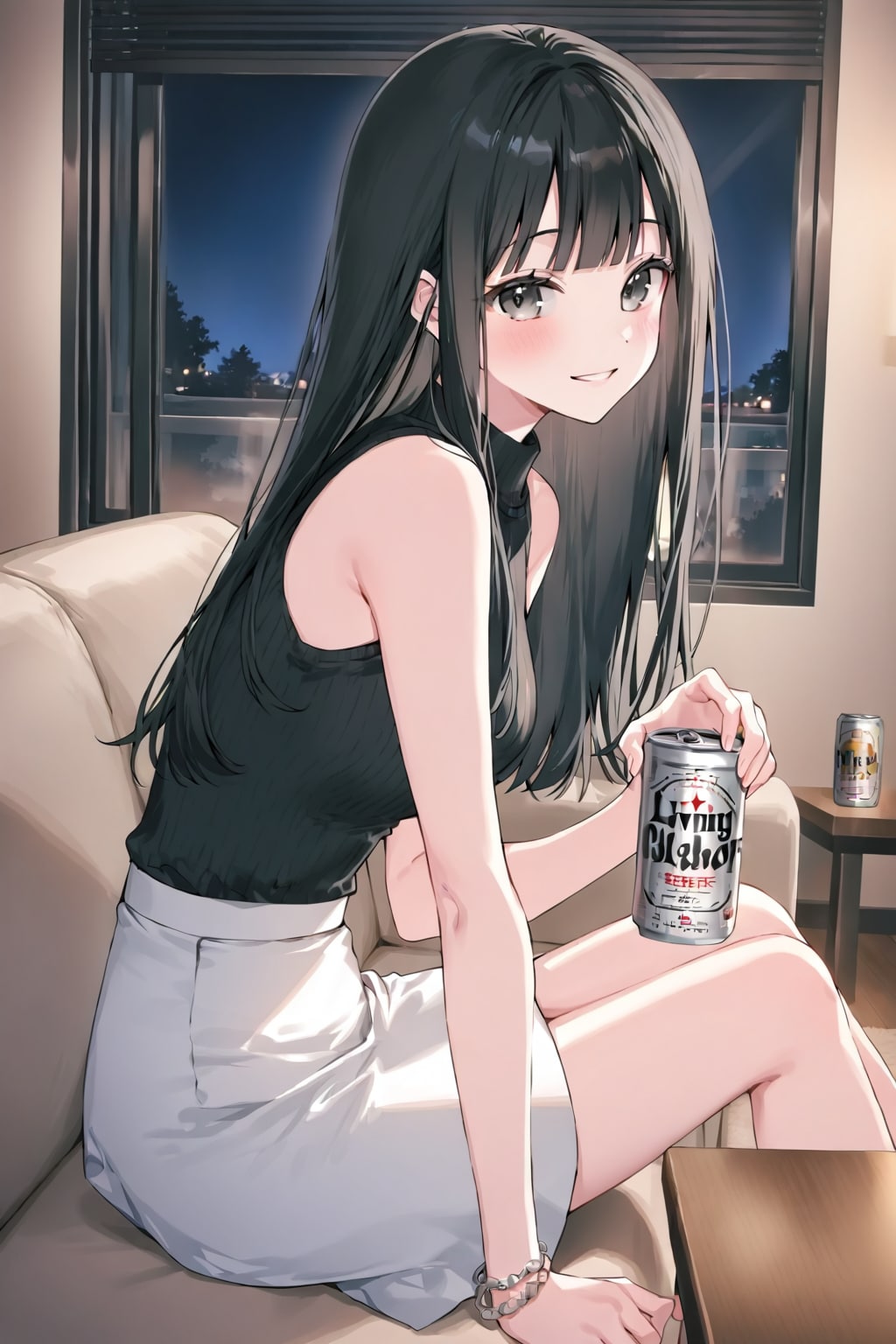ビールを飲む女２３