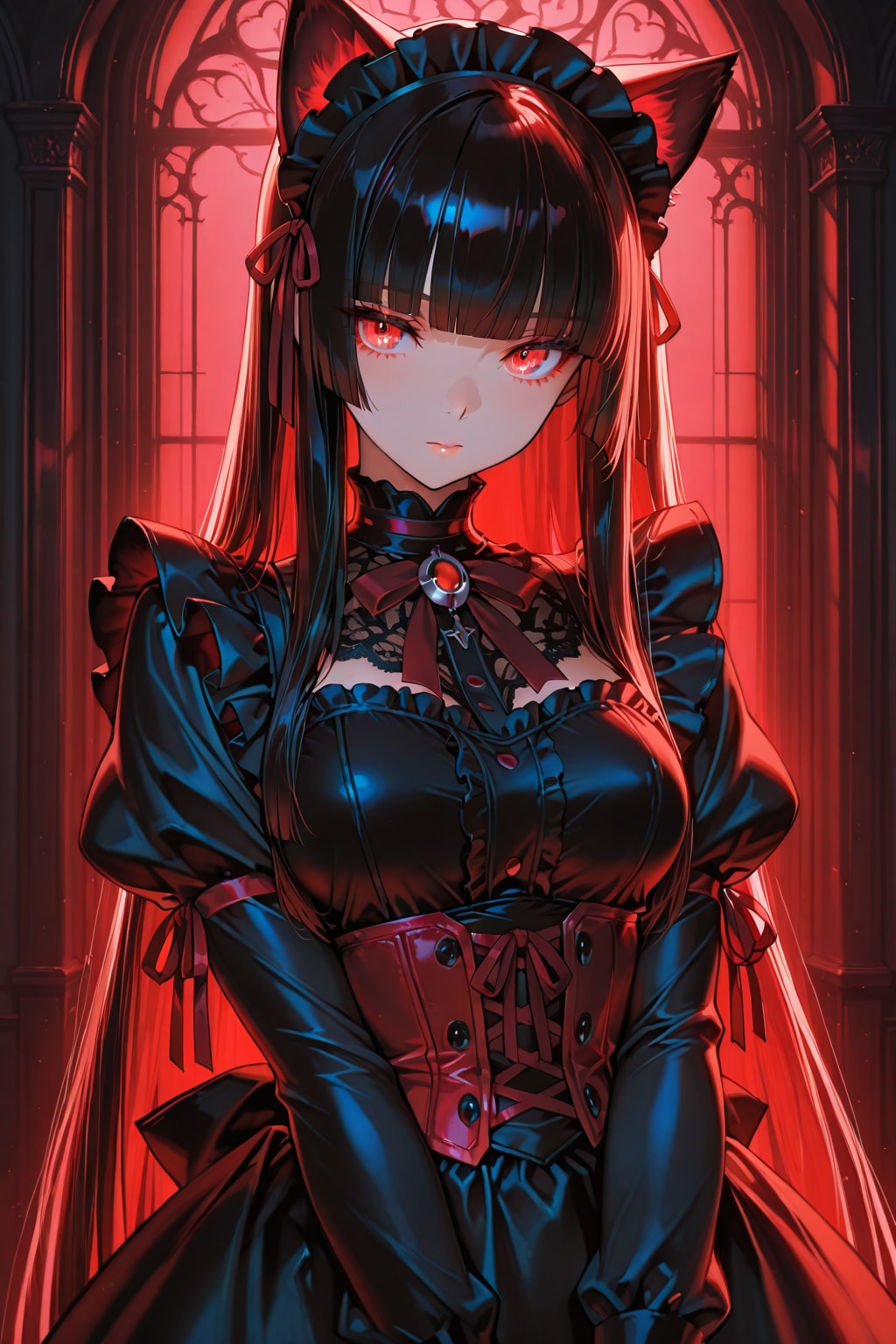 ゴシック猫耳さん。