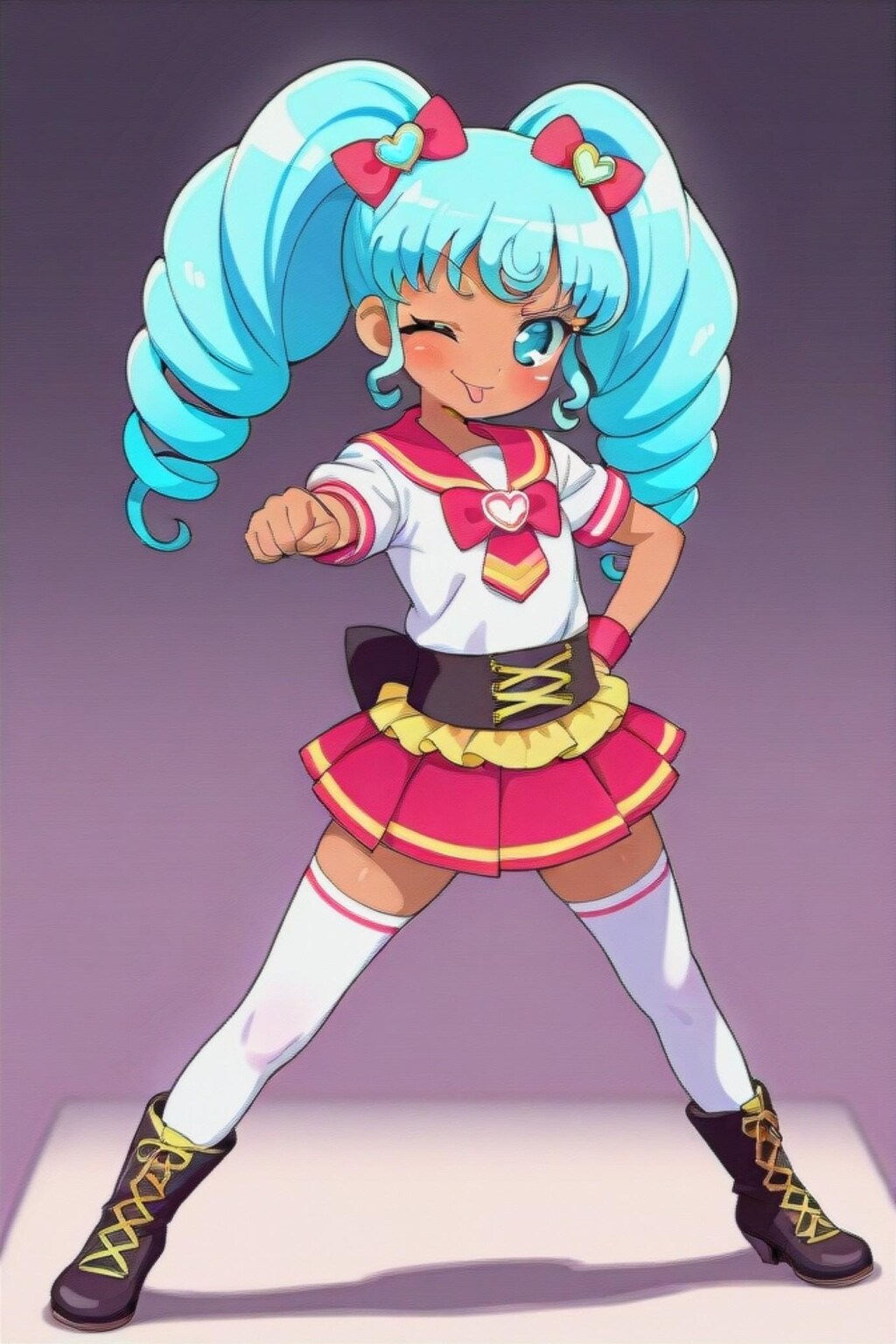 ニチアサっぽい青髪ちゃん