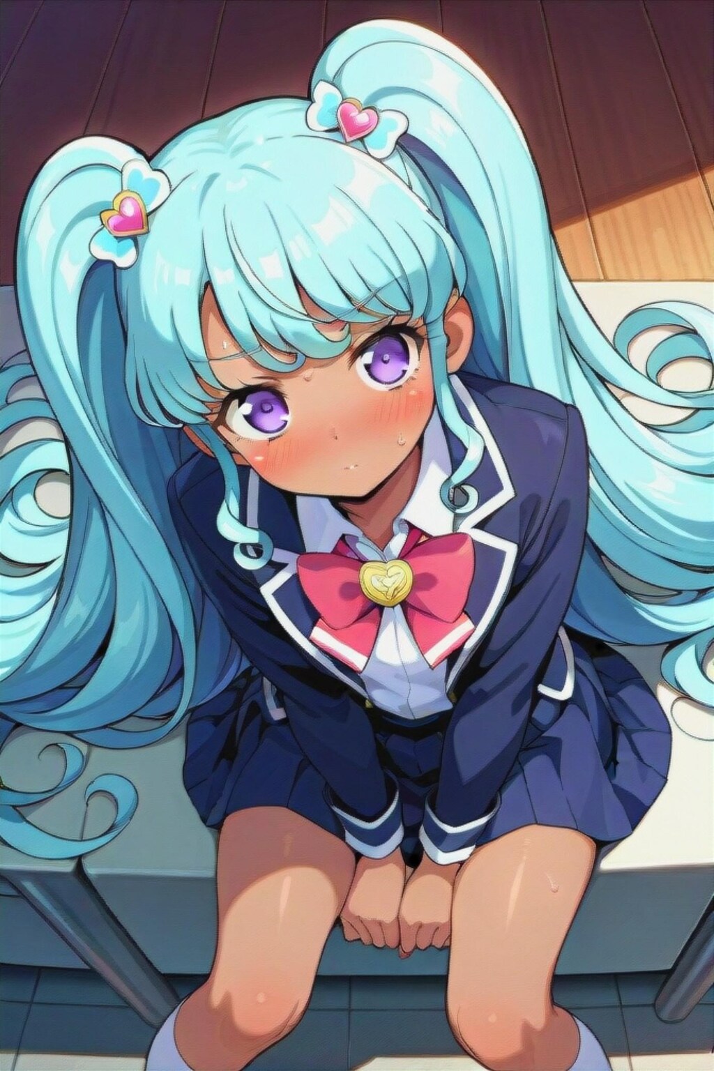 ニチアサっぽい青髪ちゃん