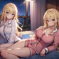 パジャマ姿の金髪少女 4枚目