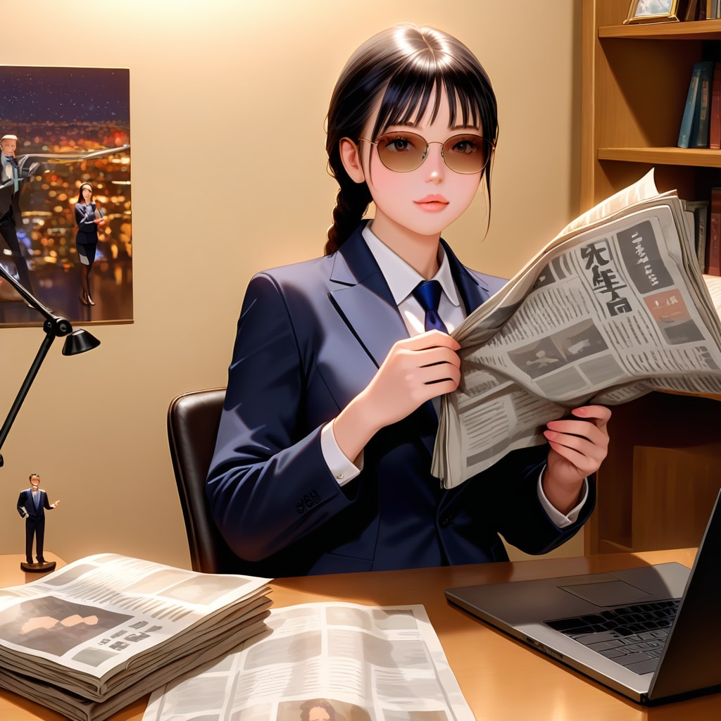 調べもの中の仕事ができるお姉さん