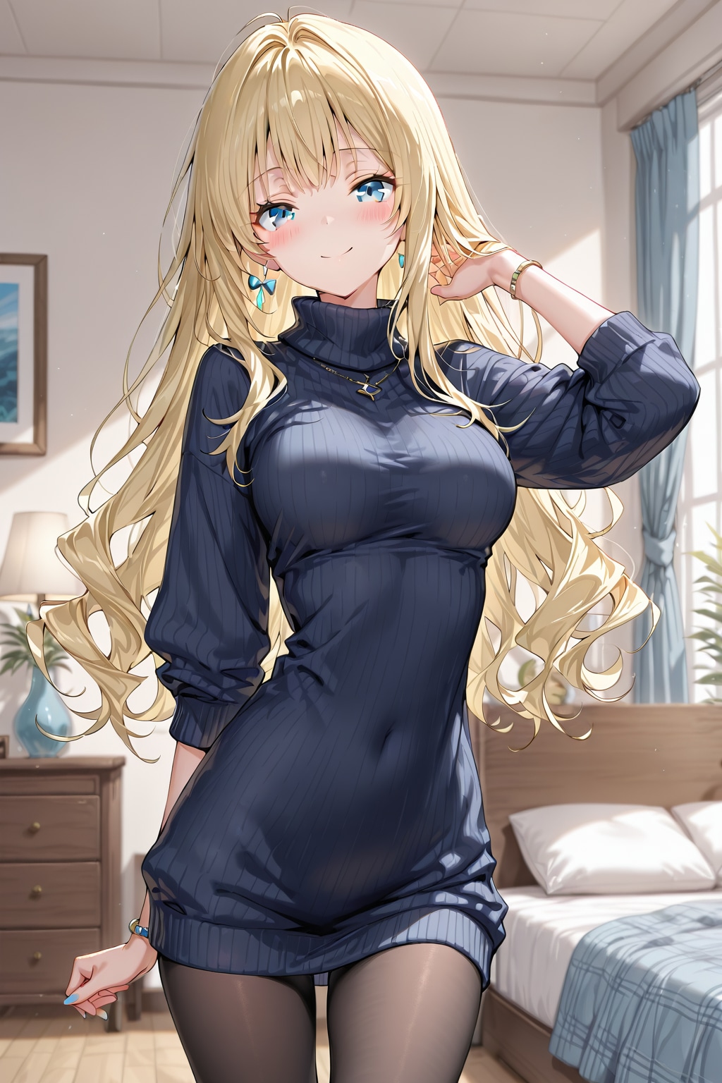 金髪タートルネック５