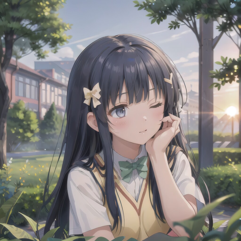 黒髪ロングでセーラー服の少女４８