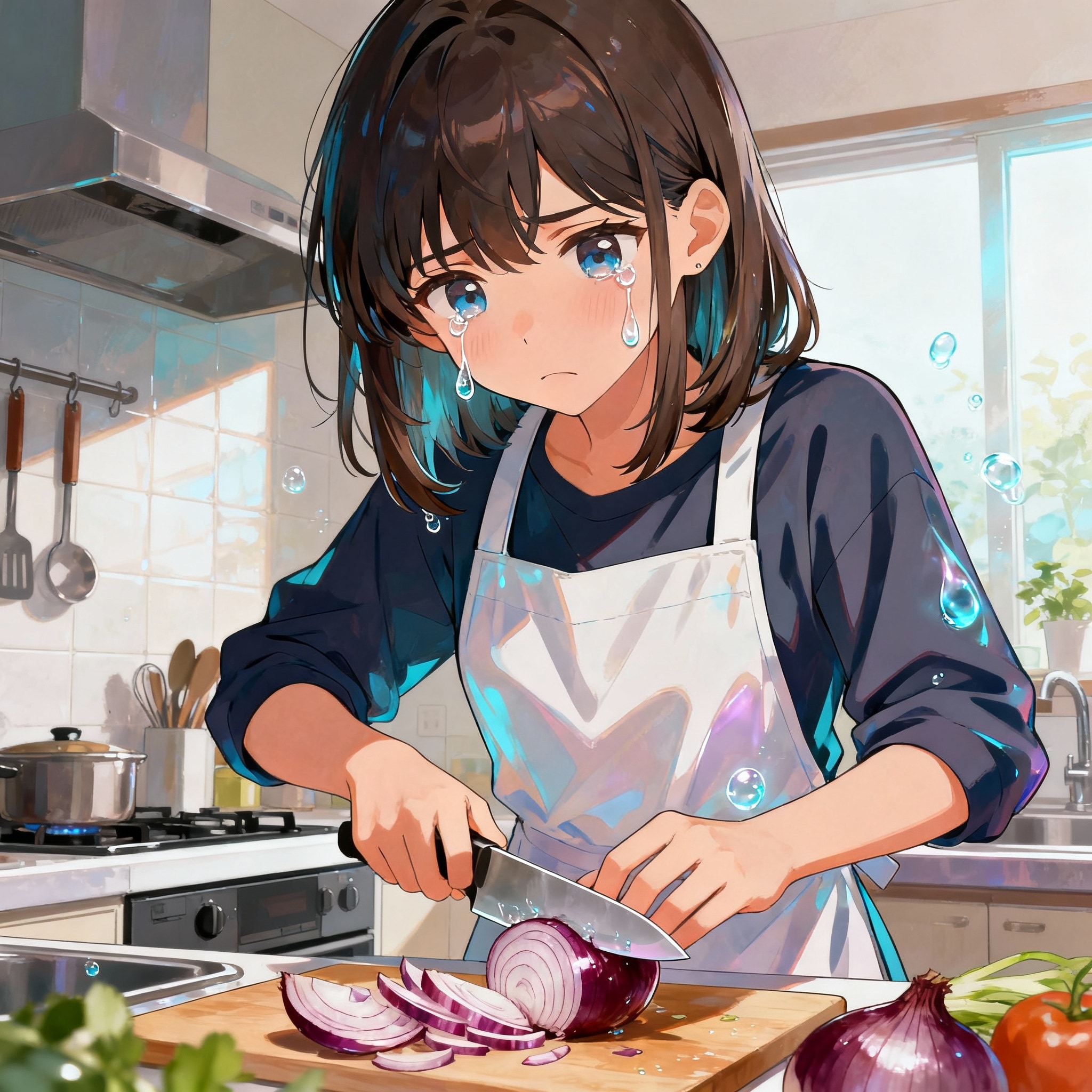 涙物語 ～玉ねぎ編～ | の人気AIイラスト・グラビア