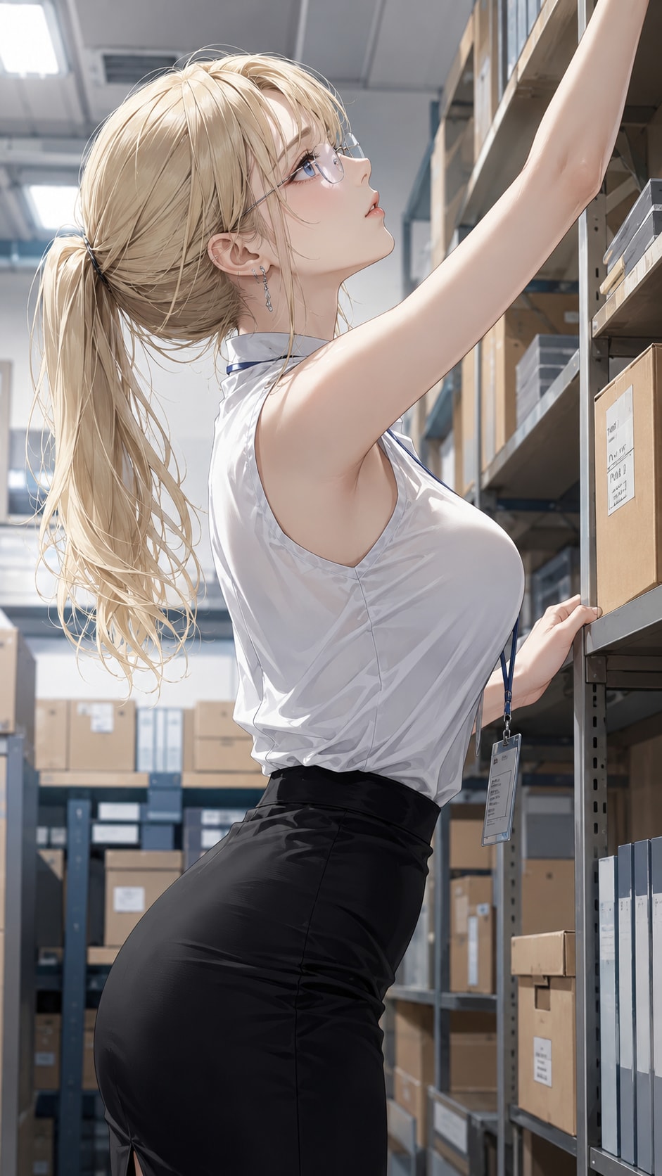 倉庫にて