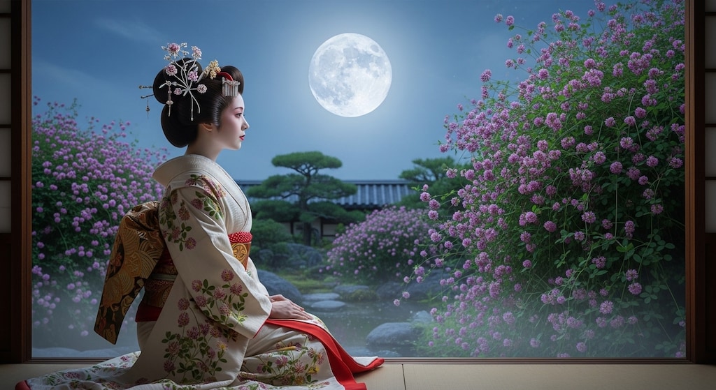 【獄門島】一つ家に 遊女も寝たり 萩と月　(松尾芭蕉)