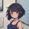 ボブカットJ〇ちゃんのスク水姿 8枚目
